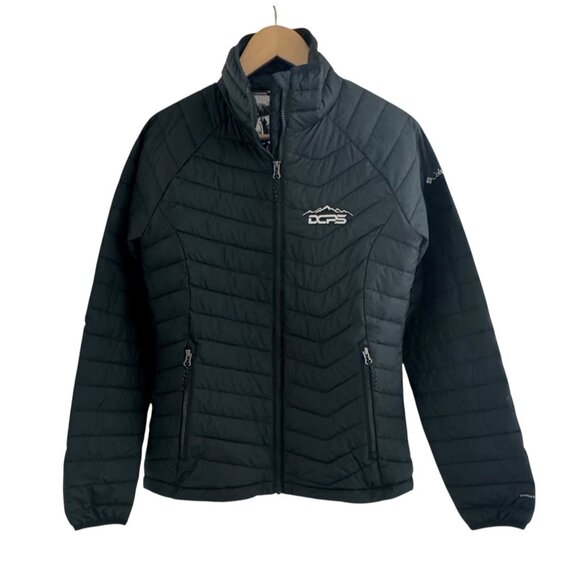Columbia Women's Black Powder Lite Jacket Coat Size M *Logo* Omni-Heat Pockets - Picture 1 of 12